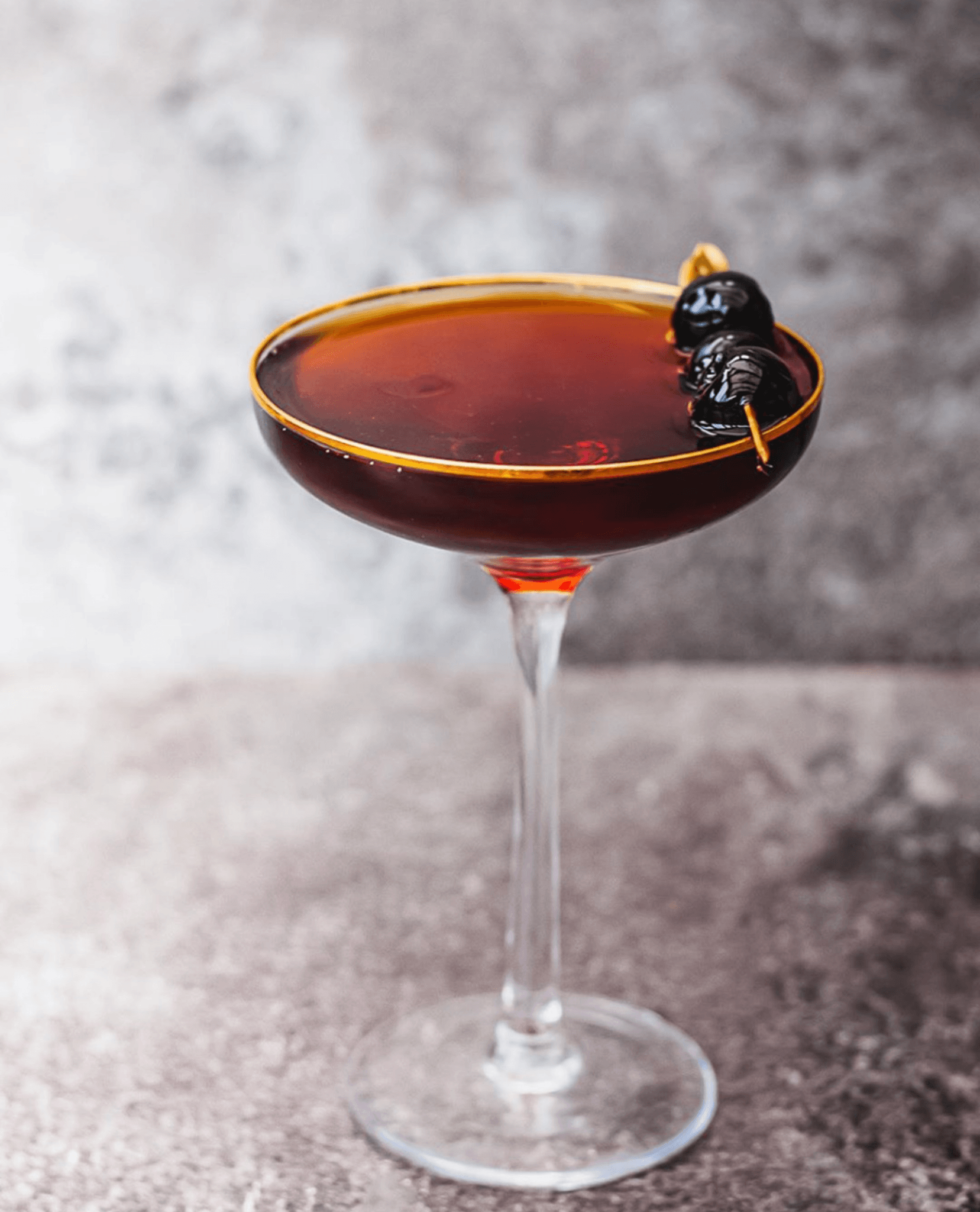 The Black Manhattan Cocktail – Cold Glass